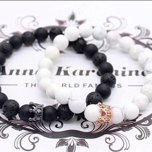 Couples Beaded Bracelet King Queen